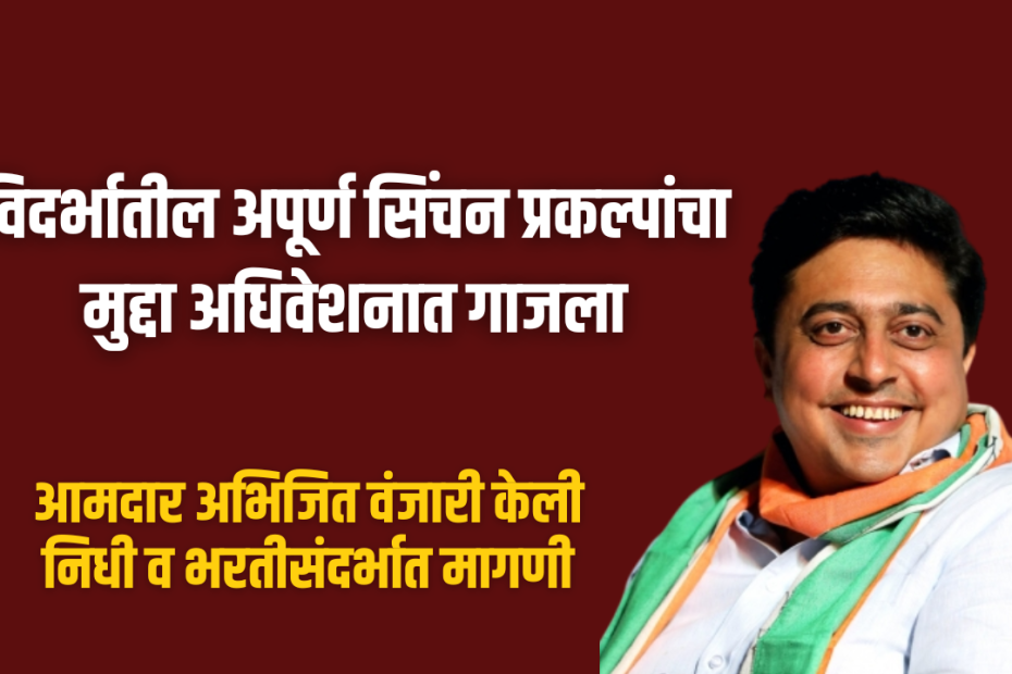 विदर्भातील अपूर्ण सिंचन प्रकल्पांचा मुद्दा अधिवेशनात गाजला